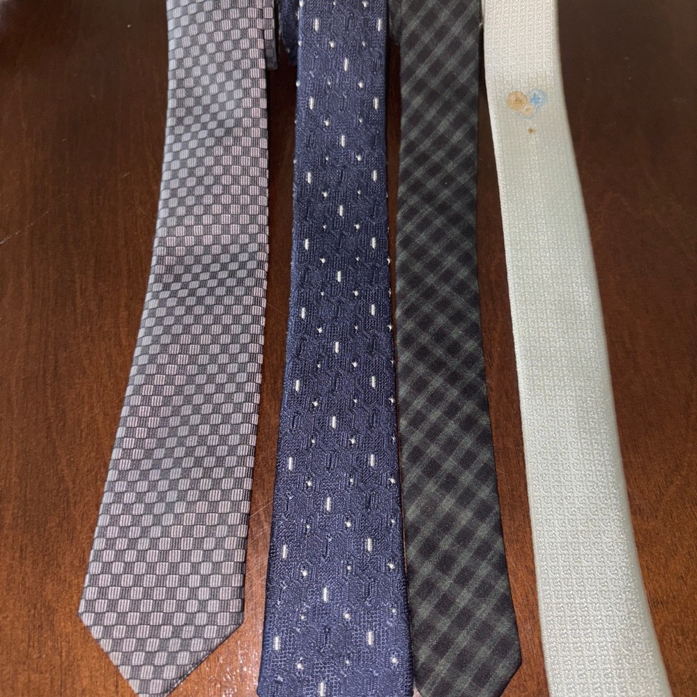 Elegant Men's skinny Tie Set - Black, Blue, Gray, Cream